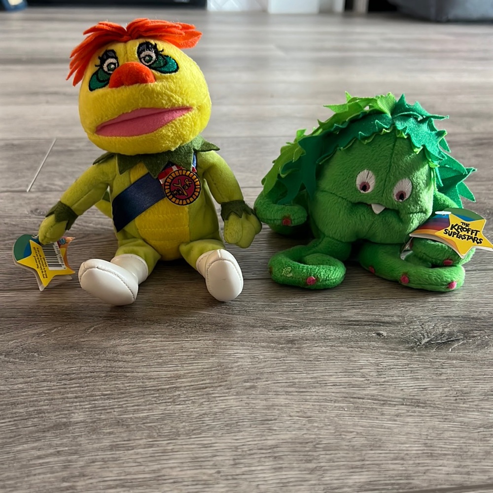 Sid and Marty Kroft HR Pufnstuf and Sigmund the Sea monster beanies